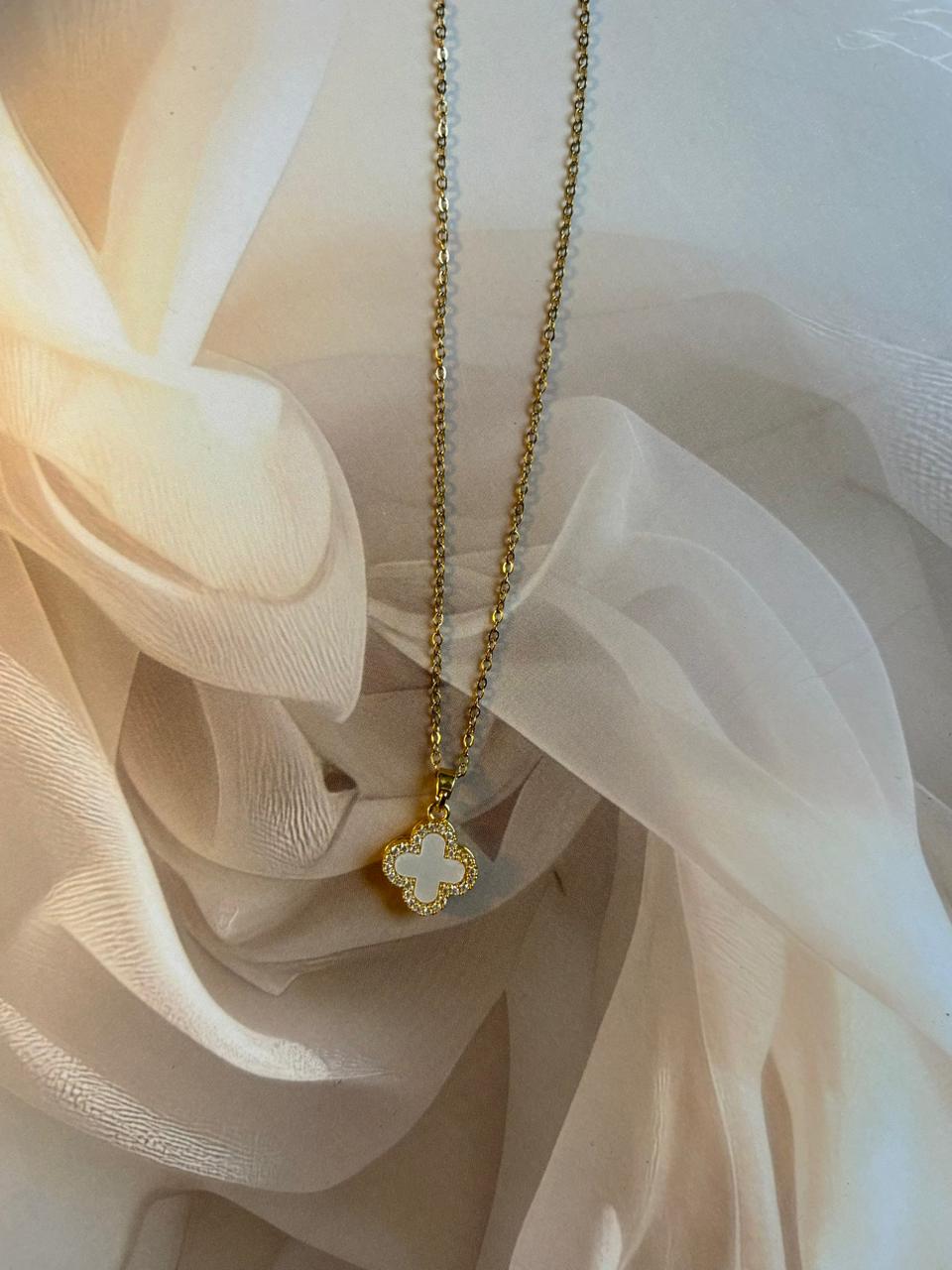 Golden Clover Elegance Pendant