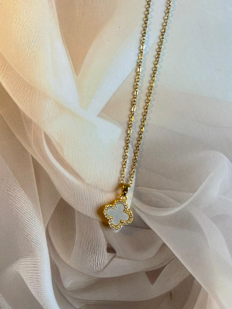Golden Clover Elegance Pendant