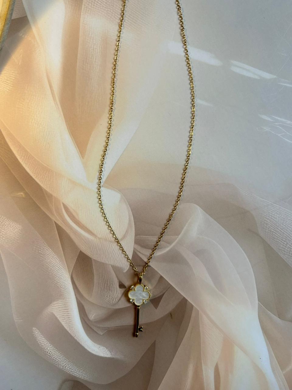 Golden Key to Elegance Necklace